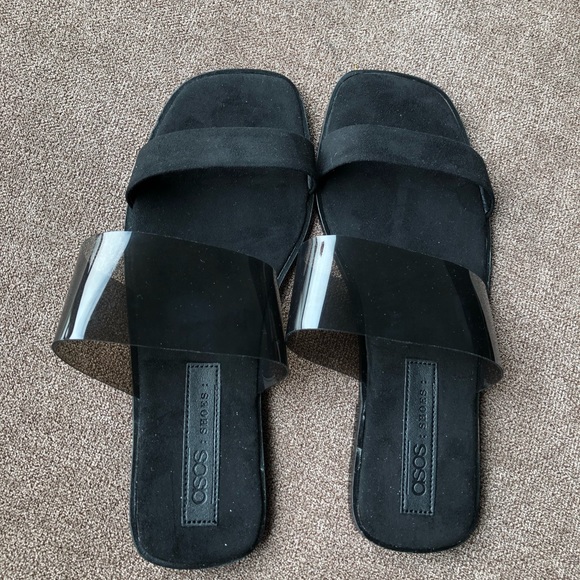 🆕 ASOS Wide Fit Clear Sandals - Picture 2 of 5